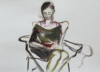 Frau im grünen Sessel  2016